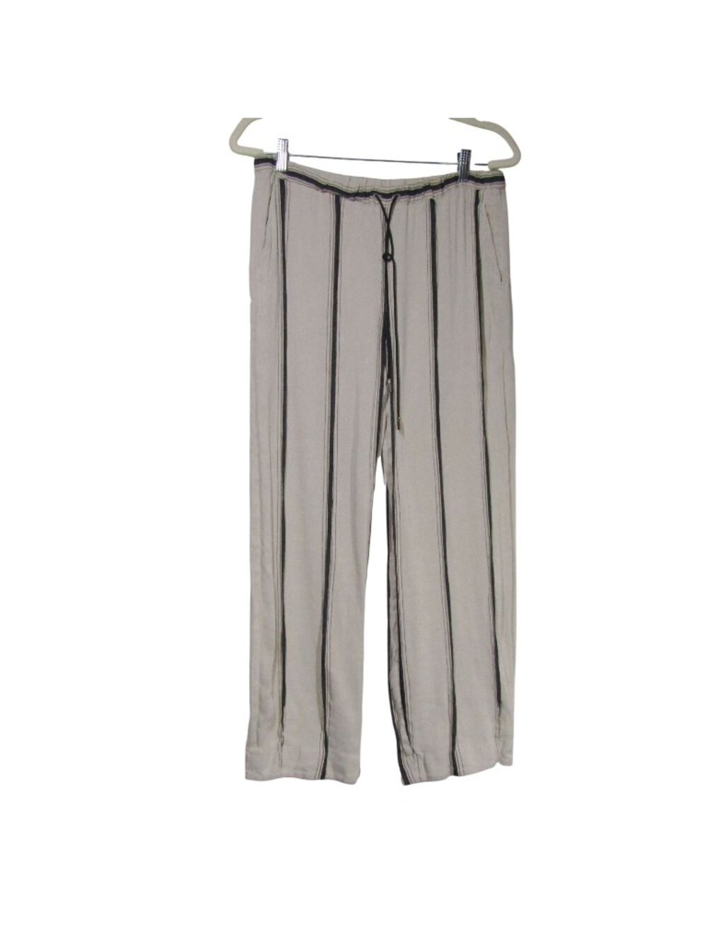 ANTONELLI Linen Blend Striped Coastal Beachy Quiet Luxury Italy Pants 46 US 10 - Picture 2 of 10